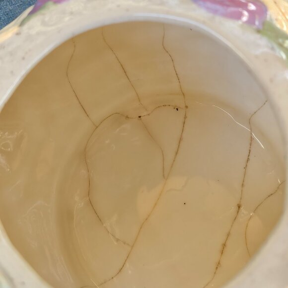 Vintage Flowers In A Basket Teapot; decorative teapot - Picture 7 of 12